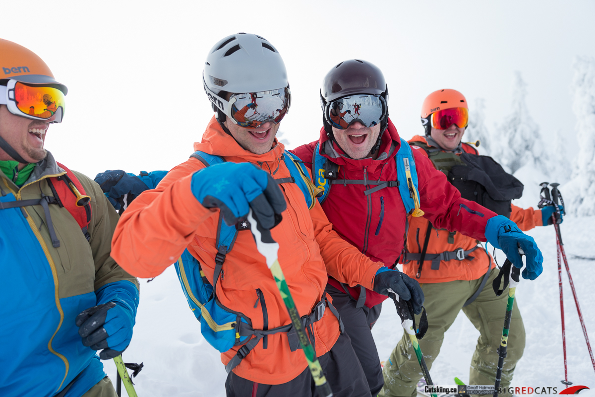 Friends on a Powder Day at Big Red Catskiing Canada