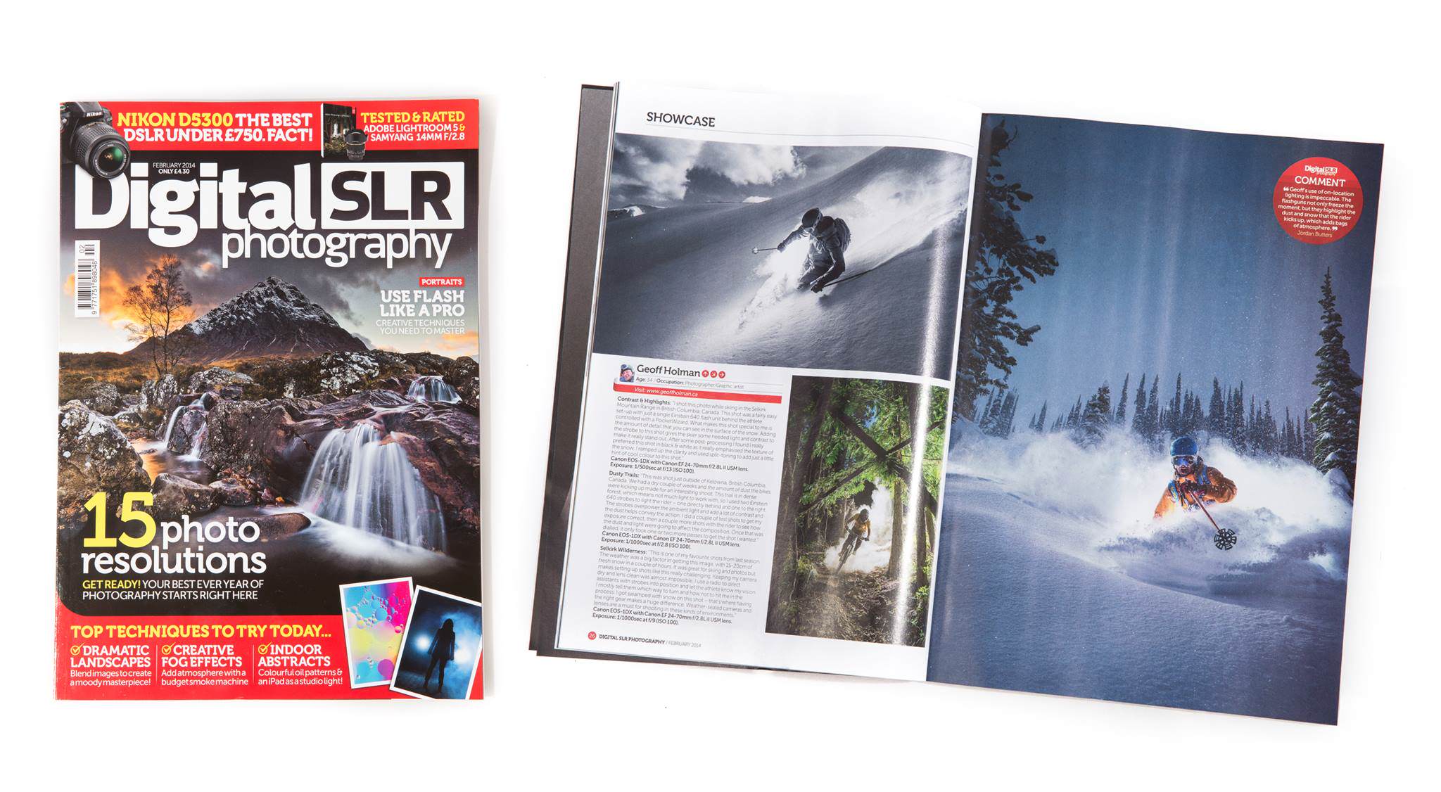 Catskiing.ca Photographer Geoff Holman featured in Digital SLR Magazine